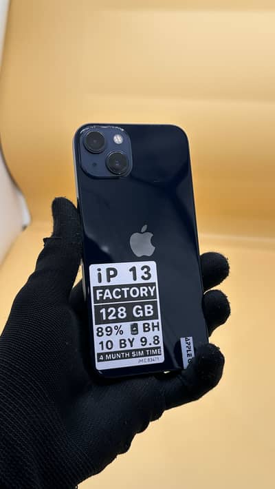 Apple iPhone 13 Non PTA FACTORY 4 Months Sim Time 128 GB 89% Battery