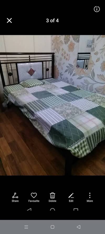 Queen size Iron rode bed with Molty Foam Mattress