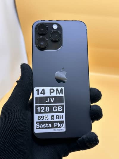 Apple iPhone 14 Pro Max  Sasta pakag Jv 128 GB 89% Battery Health