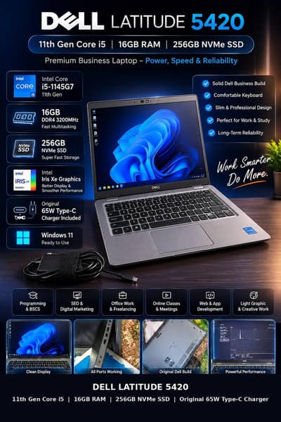 Dell Latitude 5420 | Core i5 11th Gen | 16GB RAM | 256GB NVMe