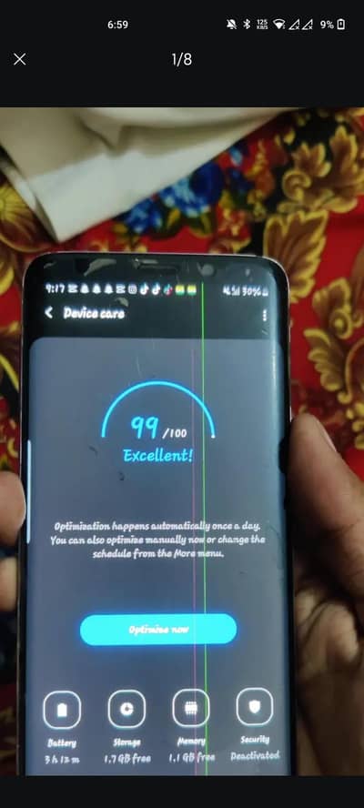 Samsung Mobile S9 condition 10by9 all ok ha