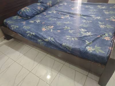 bed with mattress