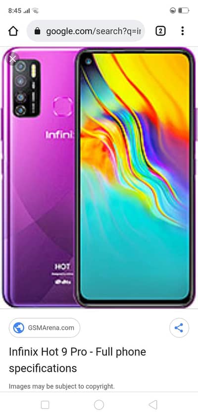 Infinix Hot 9 foll box 4.128 /03248791556