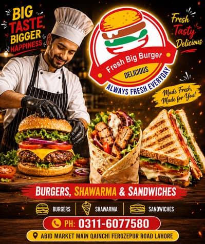 fast food ke kam ke liye karigar ki zaroorat he