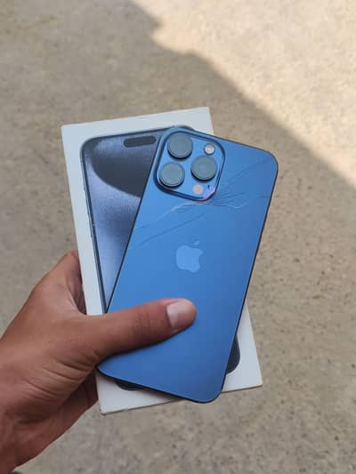 iPhone 15 Pro Max jv with box back minor break