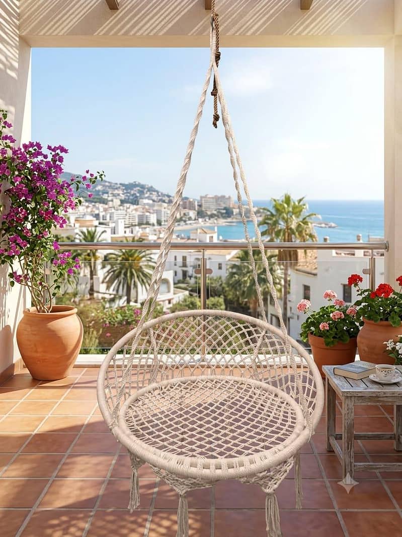 macrame swing chair 1