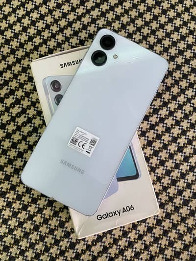 Samsung Mobile A06 6-128 with box orgnl cable bilcul saf he mbl