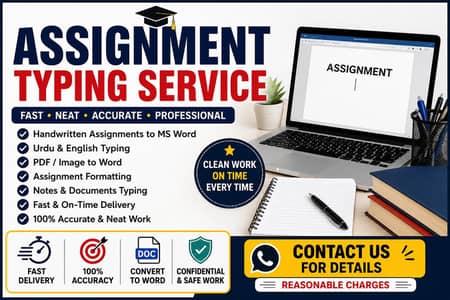 Assignment Typing Services with clean formatting and accurate typing.