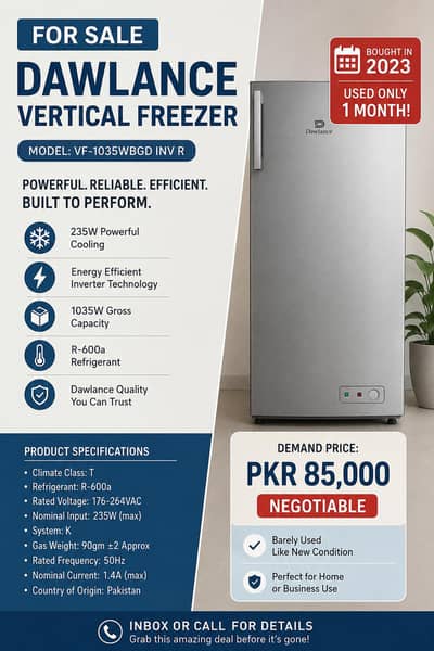 Vertical Freezer For Sale