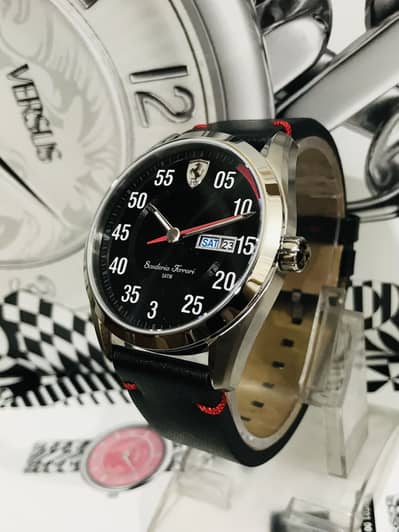 FERRARI SPORTS-NEW & ORIGINAL WATCH-DATE & DAY-SEIKO CITIZEN CASIO