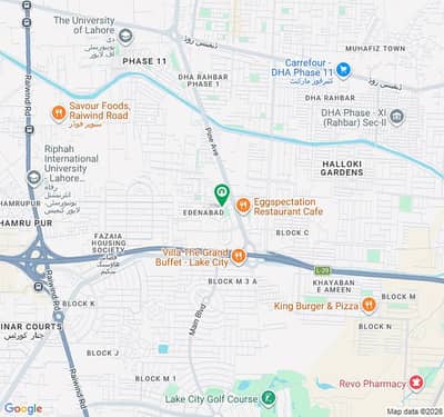 5 Marls Plot VIP Block For Sell In Eden Abad Pain Avenue Road Lahore