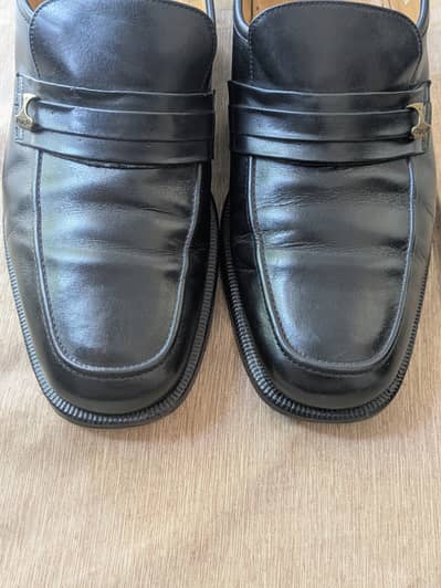 Black TOGO Genuine Leather Formal Loafers – Size 40
