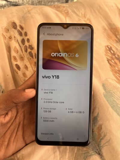 Vivo Y18 with box charger 6+6/128 exchange possible