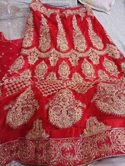  Beautiful Red & Golden Bridal Lehenga for Sale