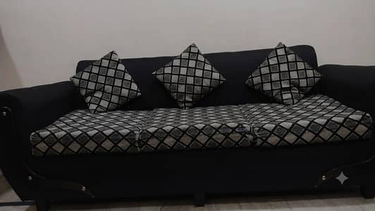 3-Piece Fabric Sofa Set with Accent Pillows