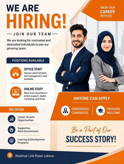 hiring male and female staff