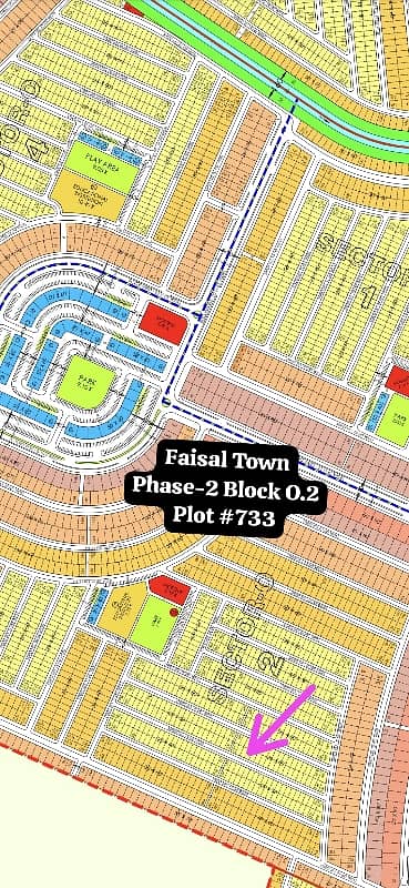 Faisal Town Phase-2 Plot size 25x50 plot is available for sale  plot # 733  Model Block O-2 Price 28 Lac Final