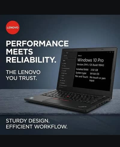 Lenovo ThinkPad Slim Laptop – Windows 10 Pro, 4GB RAM, 64-bit (Used)