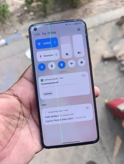 One Plus 9R 12+12 256gb singal sim 1 line in display