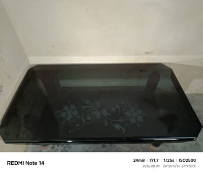 Black Glass Center Table