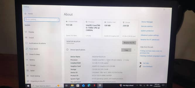 Lenovo Thinkpad T470 FHD display and touch screen 16/256 core i5 7th