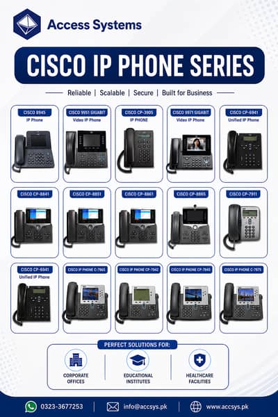 0335-3448413 | IP Phones Dlink | Yealink | Polycom | Cisco SPA525 Wifi