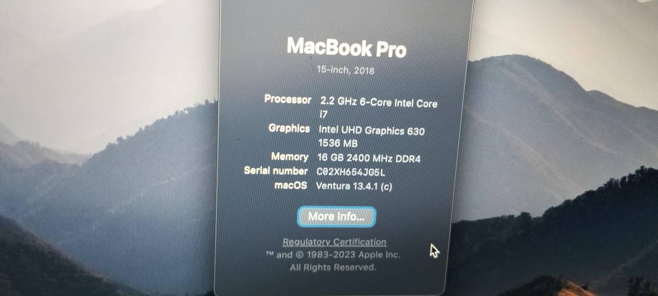 MacBook pro 2018 1