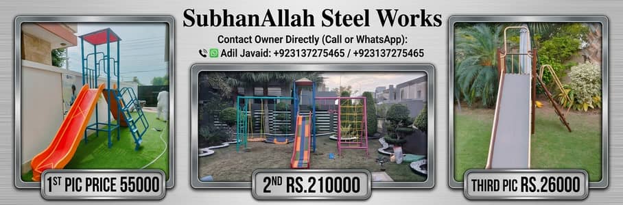 Kids Playground Swings & Slide | Kids Iron Jhoola | Slides & Play Set
