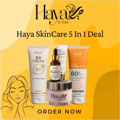 Haya 5-in-1 Skincare Bundle SPF 60 + BB Cream, Serum & Creams
