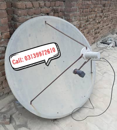 6 feet dish antenna with 2 lnb + Receiver