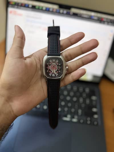 Luxury Sports Watch – Premium Black & Red Design