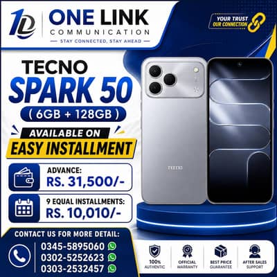 Tecno Spark 50  (6GB+128GB) Available on Easy Installment