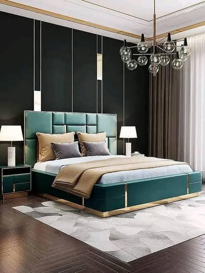Double bed - King size bed - Poshish bed - bed set - Bedroom set