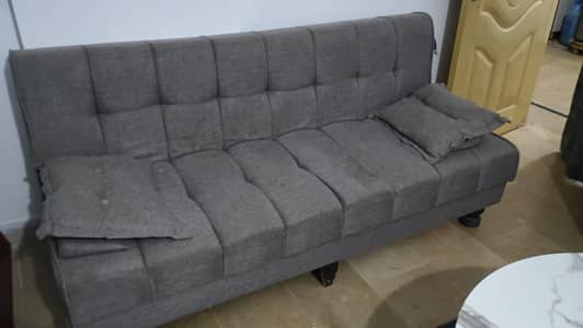 Grey Sofa Cum Bed – Good Condition