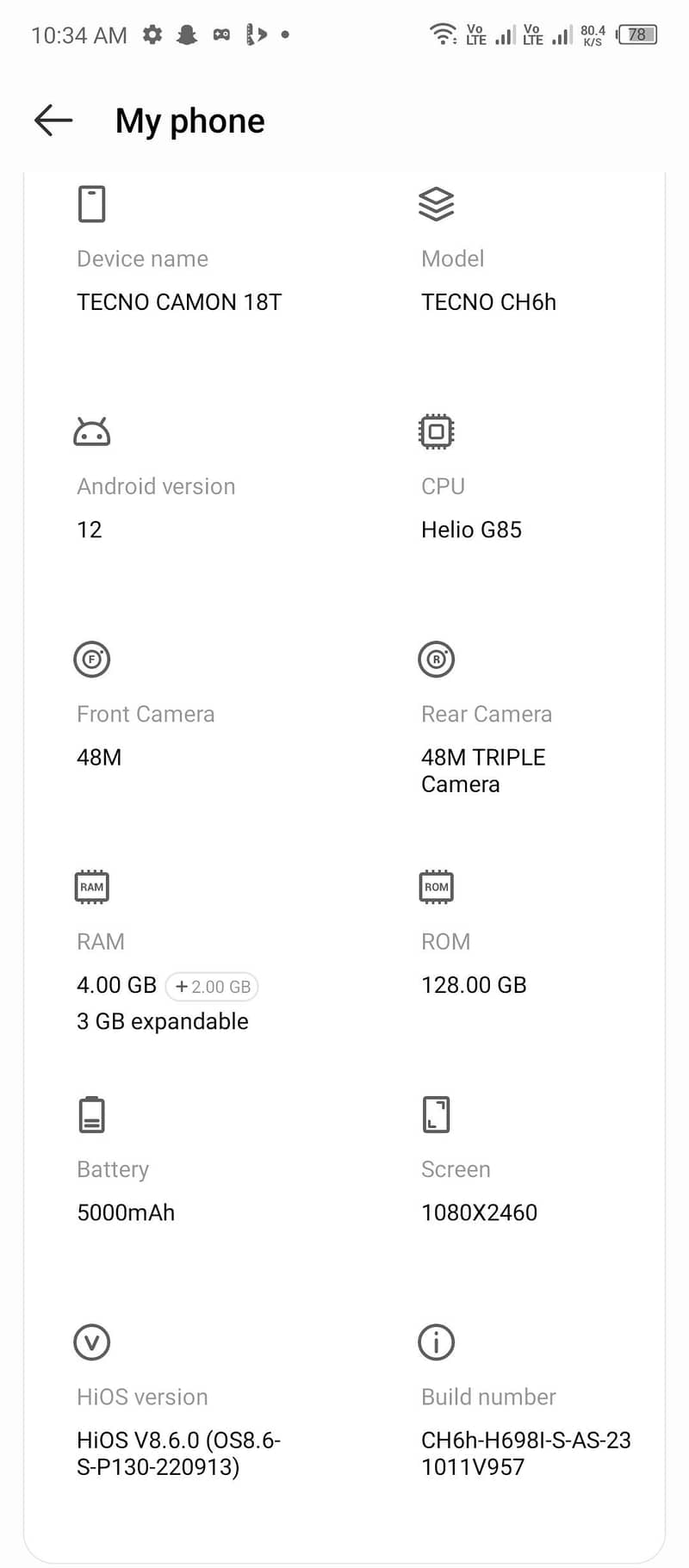 Tecno CAMON 18T 7