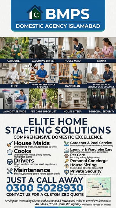 maids,cooks, patient care, baby care , office boy, domestic staff avb