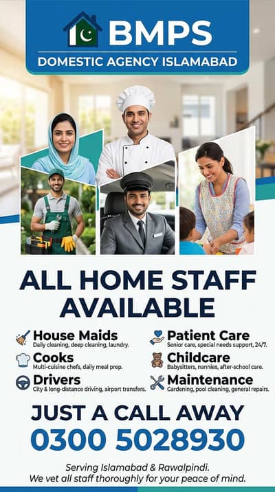 babycare, office boy,maids, patient care, domestic staff available
