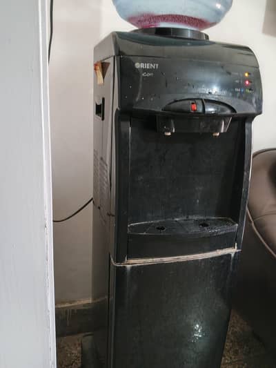 orient water dispenser with 2 taps and refrigerator