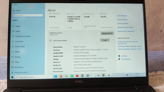Dell Latitude 7400 Core i7 8th Gen | 8GB RAM 256GB SSD | 10/10 Mint