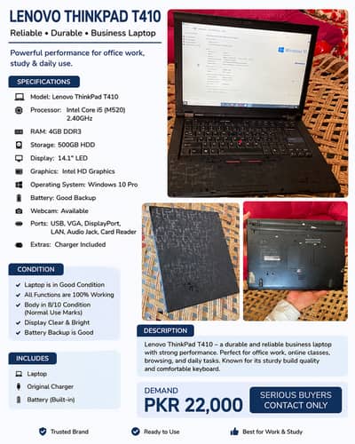 lenovo thinkpaid T410