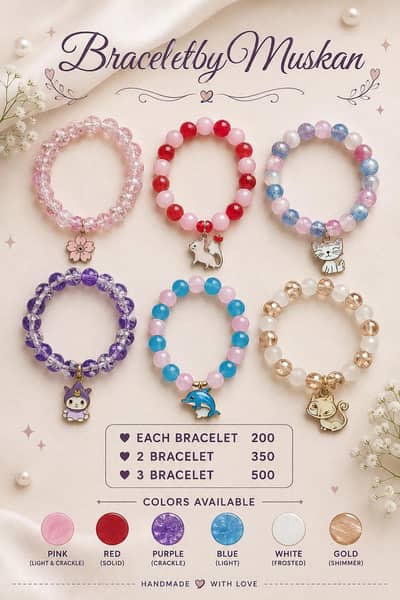 Cute Handmade Beaded Bracelets 