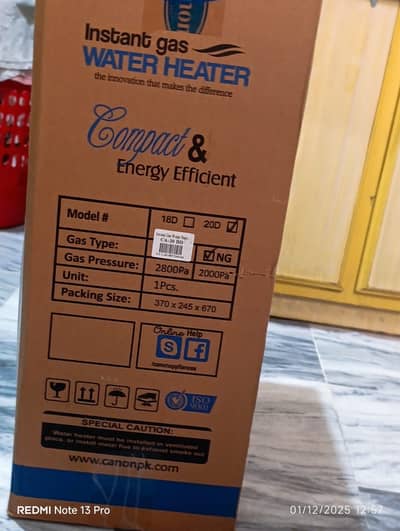 Canon Instant LPG and natural Gas Geyser
