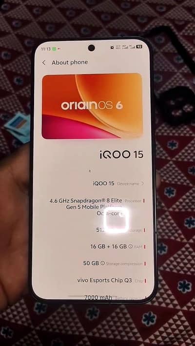 iQOO 15 official PTA approved 16/512gb