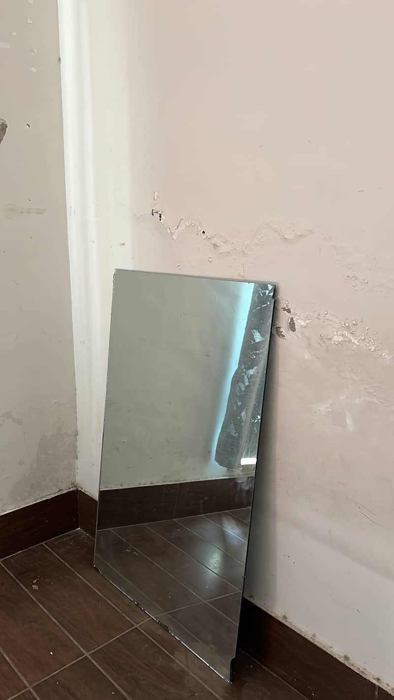 Frameless Rectangular Mirror – Good Condition 0