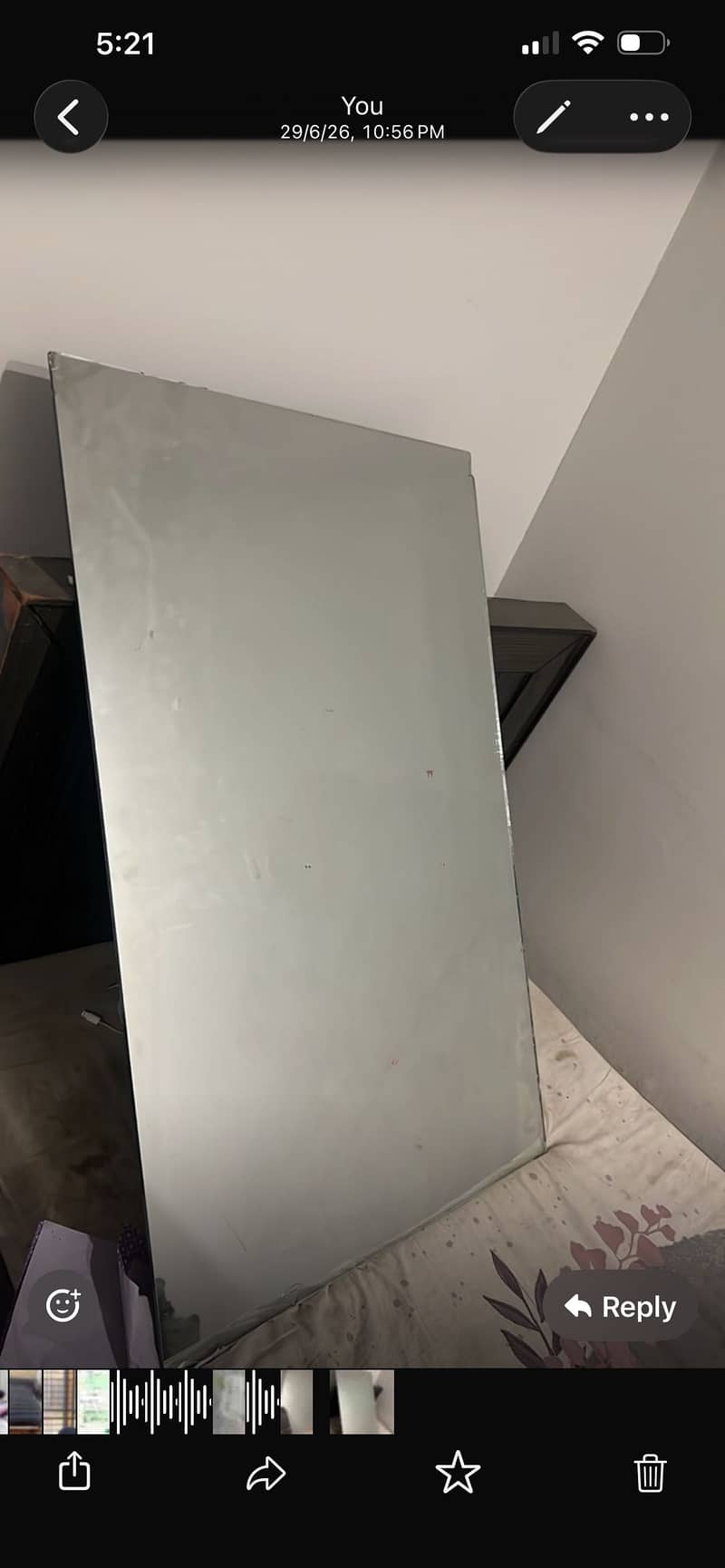 Frameless Rectangular Mirror – Good Condition 3