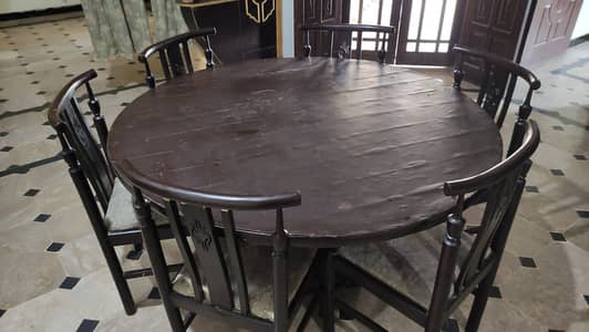 Dinning Table (Round) with 6 Chairs