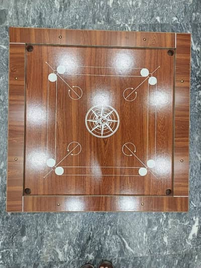 Carrom Board with Coins and Striker in Good Condition".
