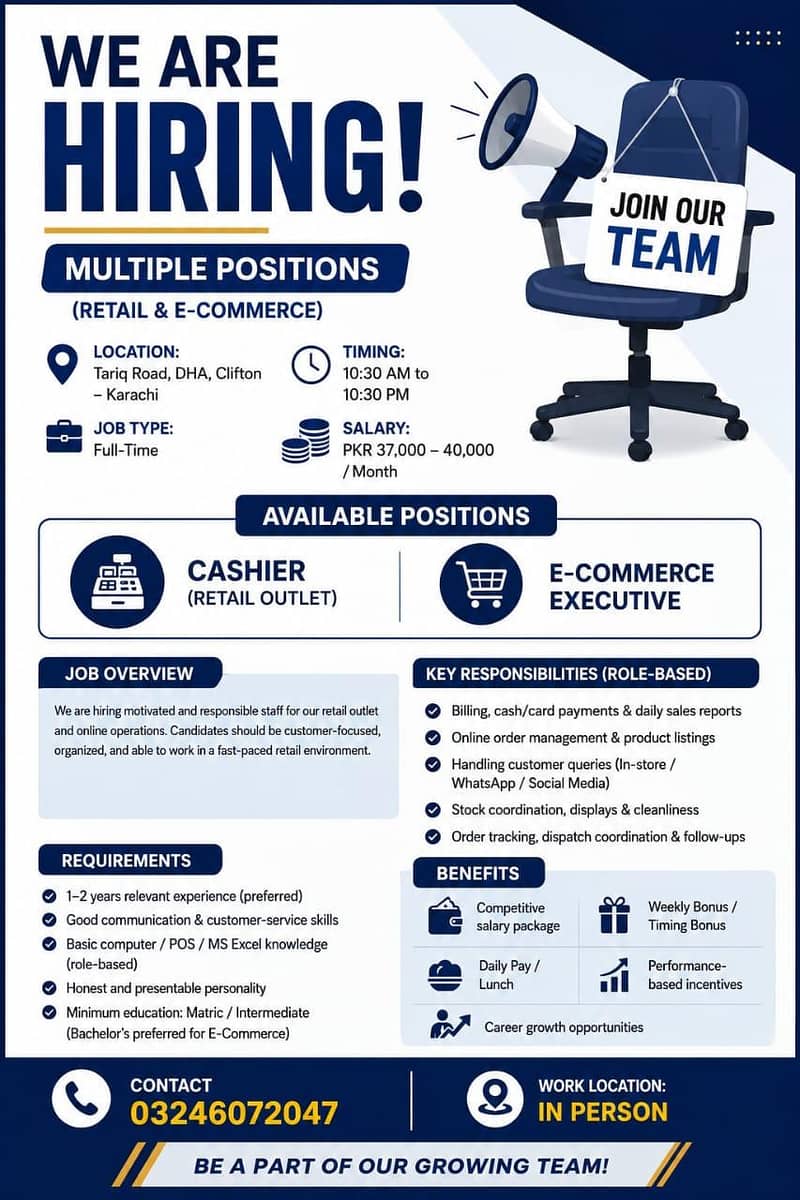 CASHIER & E-COMMERCE EXECUTIVE 0