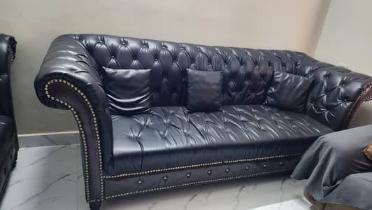 Solid Wood 6-Seater Sofa Set