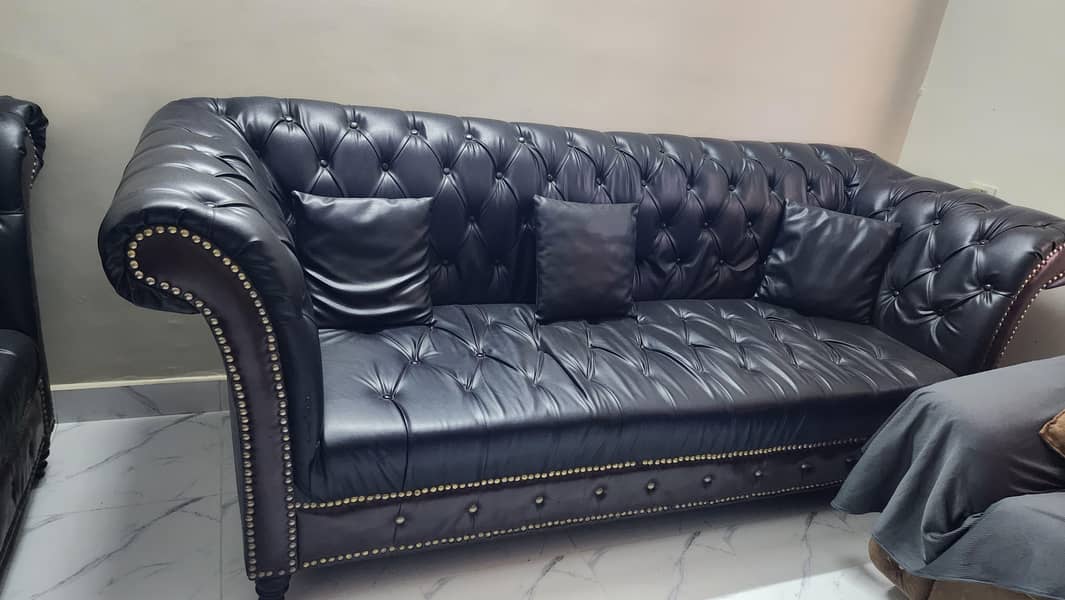 Solid Wood 6-Seater Sofa Set 0